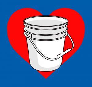 bucket and heart illustration